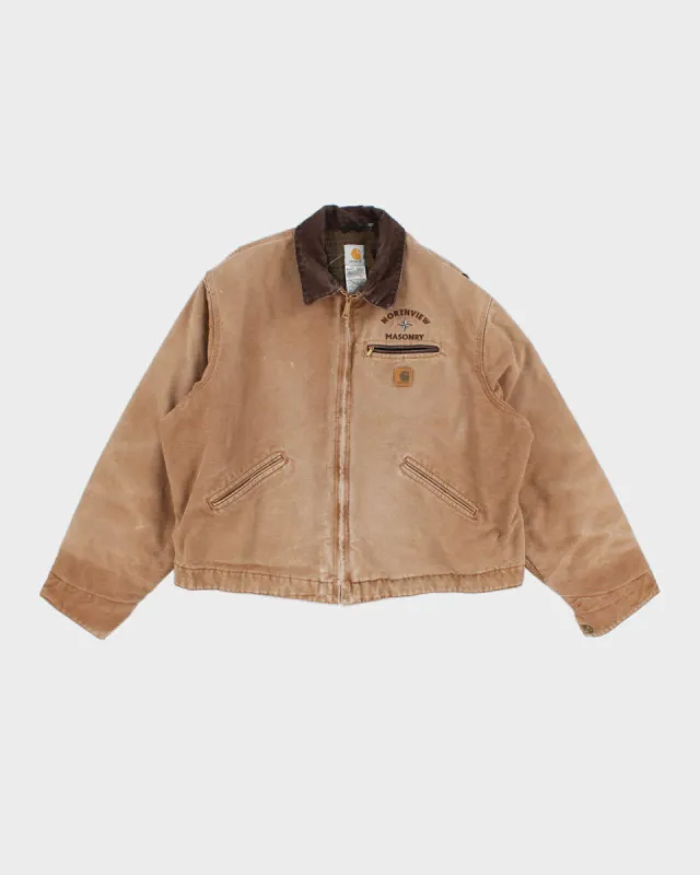 Vintage Carhartt Fleece Lined Beige Work Wear Jacket - XXL sold by Rokit