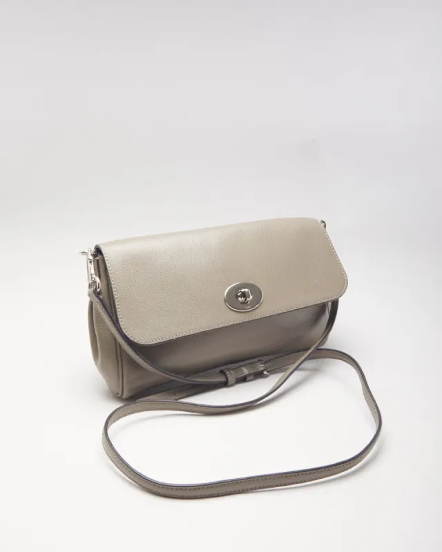 Coach Grey Leather Crossbody Bag sold by Rokit