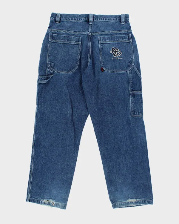Vintage 90's FUBU Wide Leg Dark Wash Jeans - W36 L30 sold by Rokit product image thumbnail 2