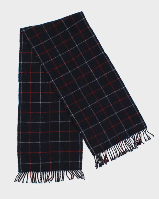 Vintage 90's Navy Burberry Cashmere Scarf sold by Rokit