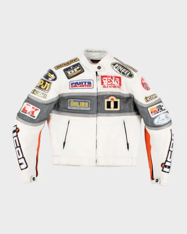 Icon Neo Daytona Leather Motorcycle Racing Jacket - S sold by Rokit