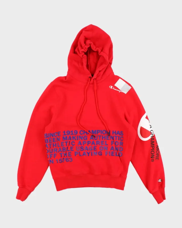 Champion Red Hoodie - S sold by Rokit