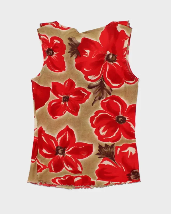 Y2k 00s Suzy Floral Ruffle Mesh Top - S sold by Rokit product image thumbnail 2