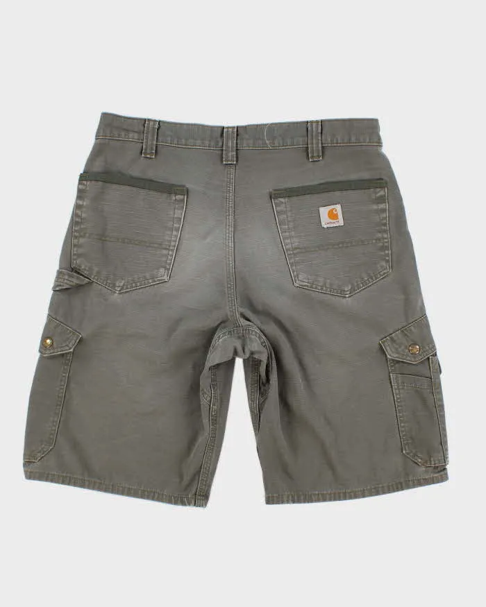 00s Carhartt Khaki Cargo Shorts - W34 sold by Rokit product image thumbnail 2