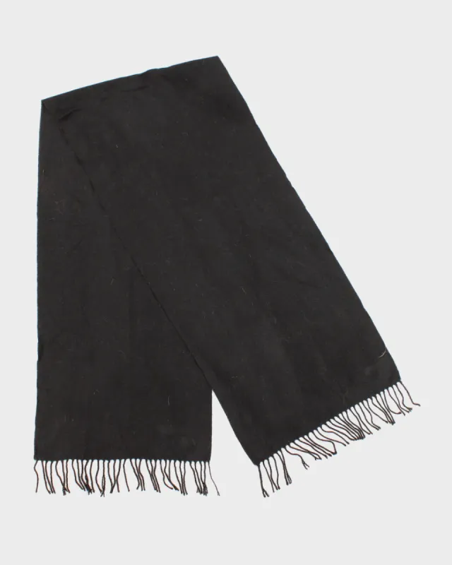 Classic Black Wide Cut Tassel Scarf sold by Rokit