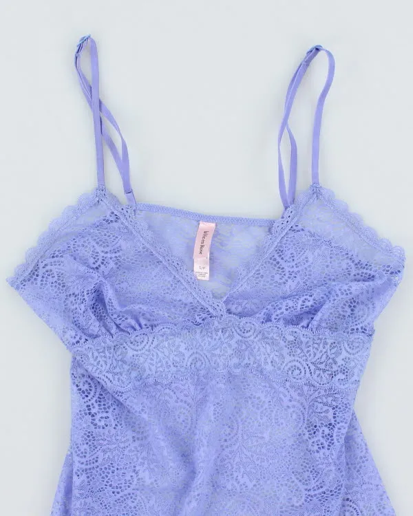 Y2k 00s La Vie En Rose Lilac Lace Cami - S sold by Rokit product image thumbnail 3