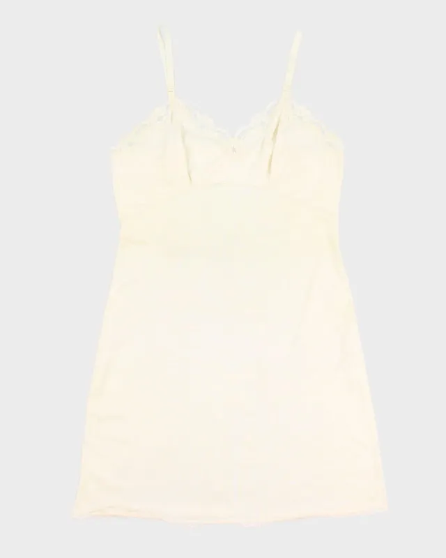 70's Vintage Cream Lingerie Nightwear Slip - M sold by Rokit