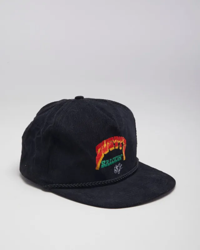 Vintage Black Corduroy Snapback - OS sold by Rokit