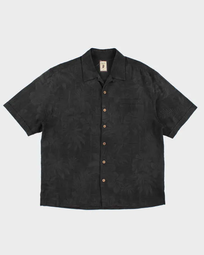 Jamaica Jaxx Black Hawaiian Silk Shirt - L sold by Rokit