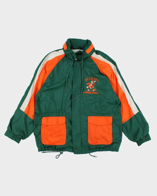Vintage 90's Miami Hurricanes Windbreaker Jacket - XL sold by Rokit