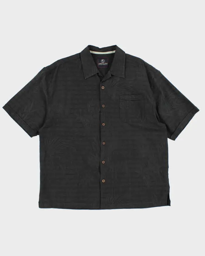 Jamaica Jaxx Black Hawaiian Silk Shirt - XL sold by Rokit