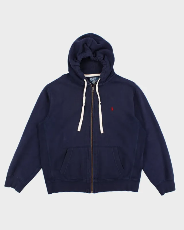 Vintage 90s Polo by Ralph Lauren Zip-Up Hoodie - XL sold by Rokit