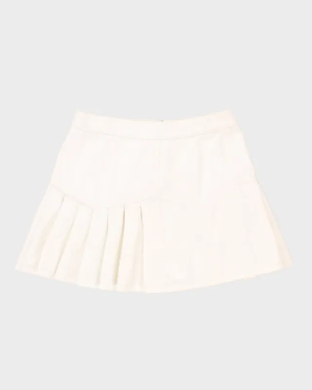 Diane Von Furstenberg White Denim Skirt - S sold by Rokit