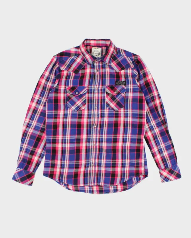 00s Diesel Plaid Western Shirt - L sold by Rokit