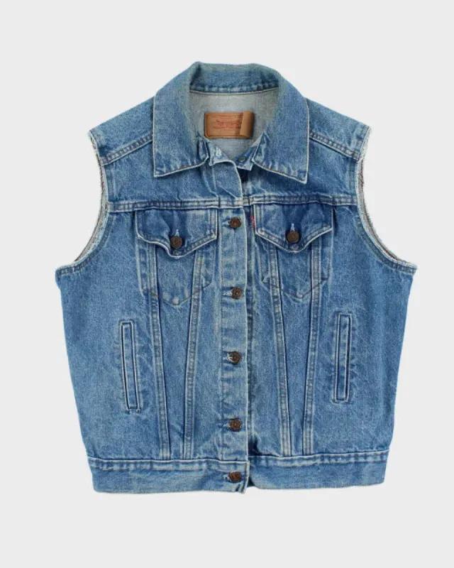 Vintage 70s Sleeveless Denim Jacket - M sold by Rokit