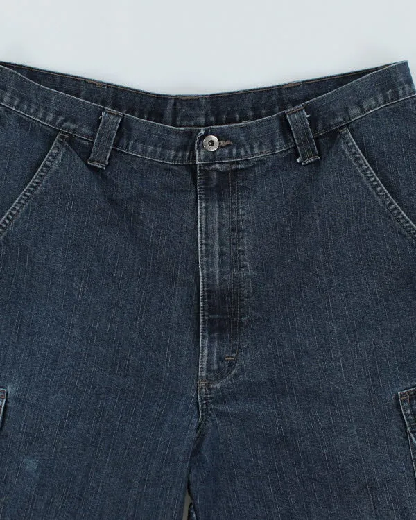 Vintage Wrangler Dark Wash Cargo Denim Shorts - W34 L9 sold by Rokit product image thumbnail 4
