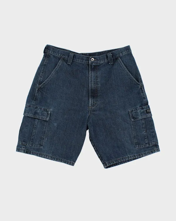 Vintage Wrangler Dark Wash Cargo Denim Shorts - W34 L9 sold by Rokit
