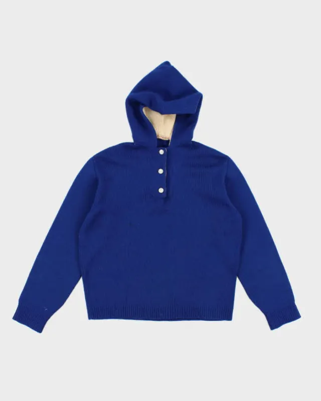 Vintage Women's Blue Hudson Bay Company Hooded Knit Sweater - S sold by Rokit
