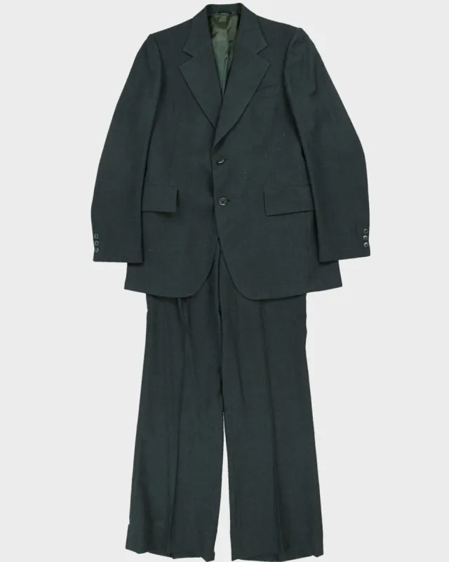Vintage Pure Wool Green Suit Set - XL made by Rokit