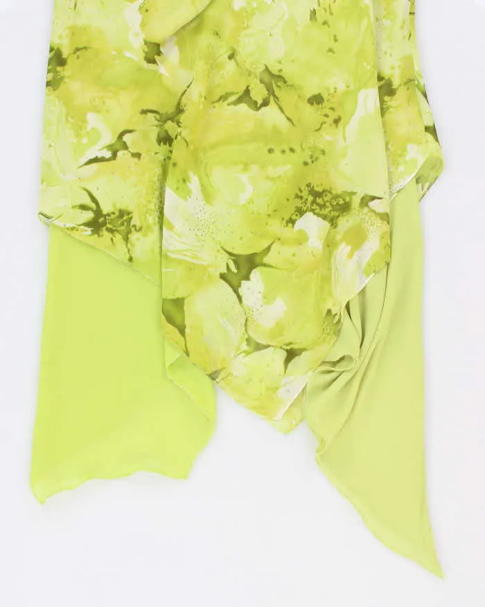 Y2k 00s Cowl Neck Bell Sleeve Green Dress - L sold by Rokit product image thumbnail 4