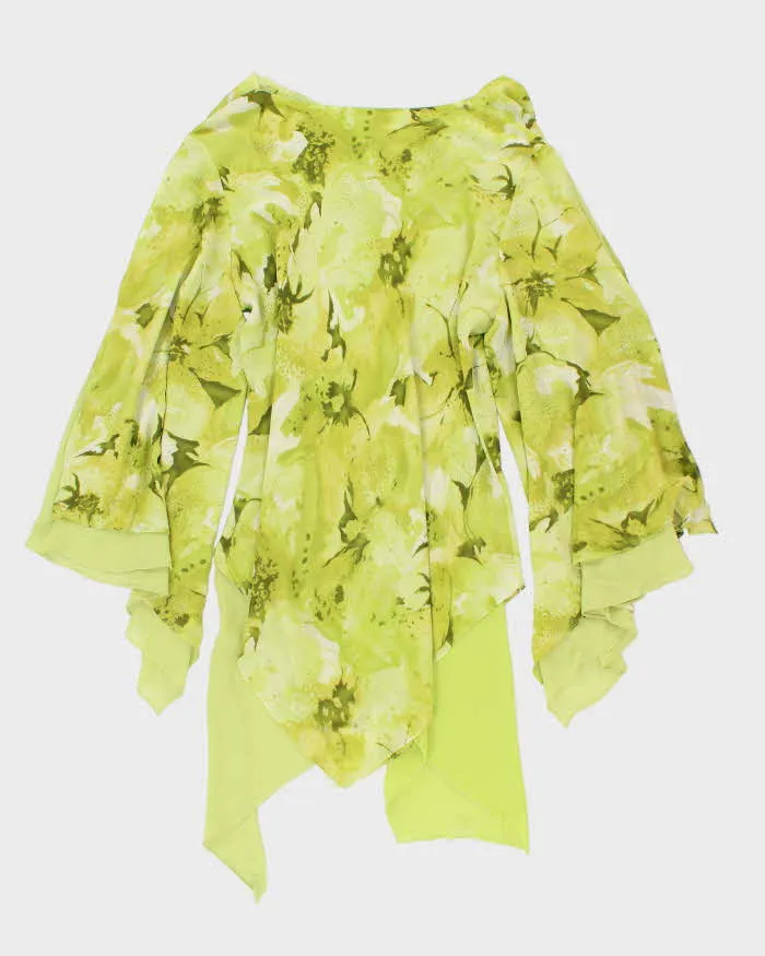 Y2k 00s Cowl Neck Bell Sleeve Green Dress - L sold by Rokit product image thumbnail 2