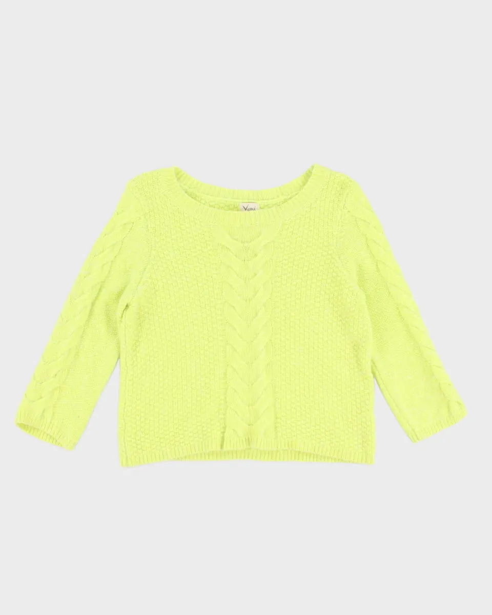 Feminine Green Knit Jumper - XS sold by Rokit