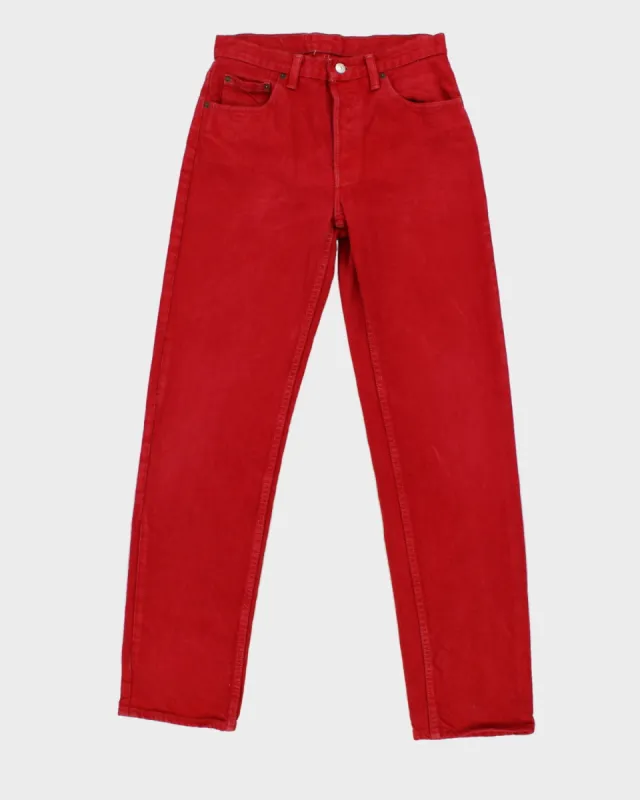 Vintage Levi's 501 Red Jeans - W30 L32 sold by Rokit