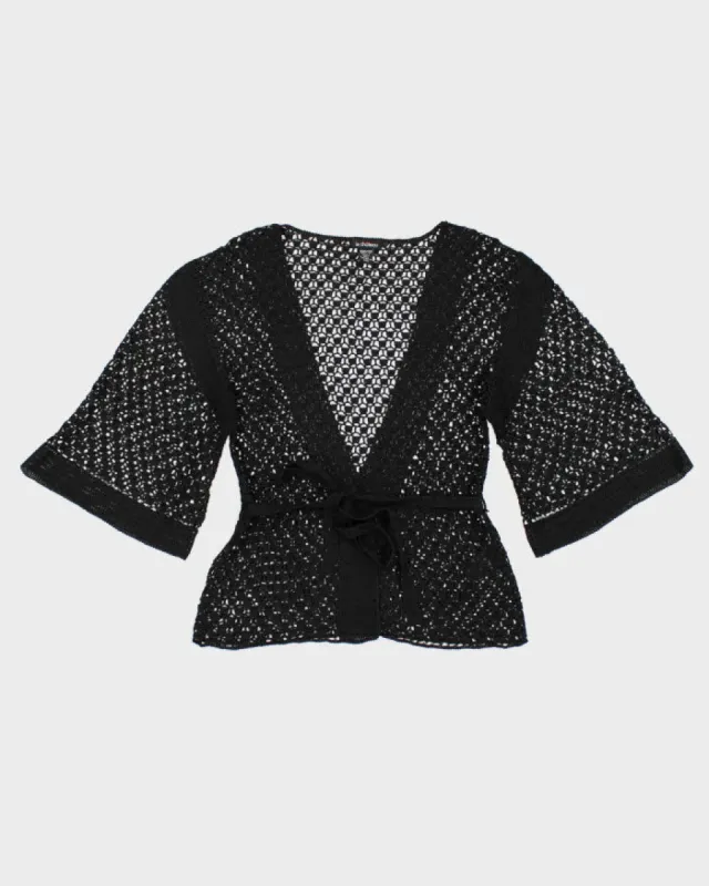 Vintage 90s Le Chateau Crocheted Cardigan - XXS sold by Rokit