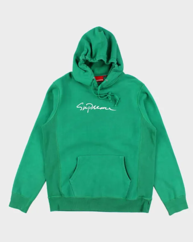 Mens Green Supreme Logo Pullover Hoodie - XL sold by Rokit