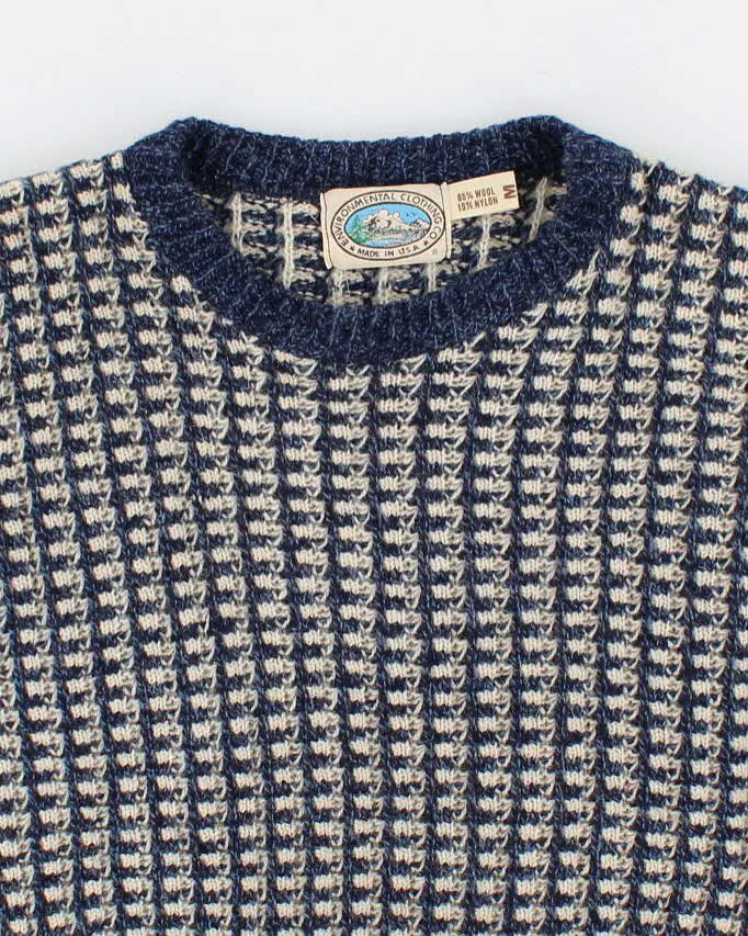Vintage Mens Blue Knit Sweater - M sold by Rokit product image thumbnail 3