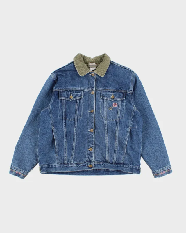 Vintage 90s Disney Embroidered Denim Jacket - L sold by Rokit