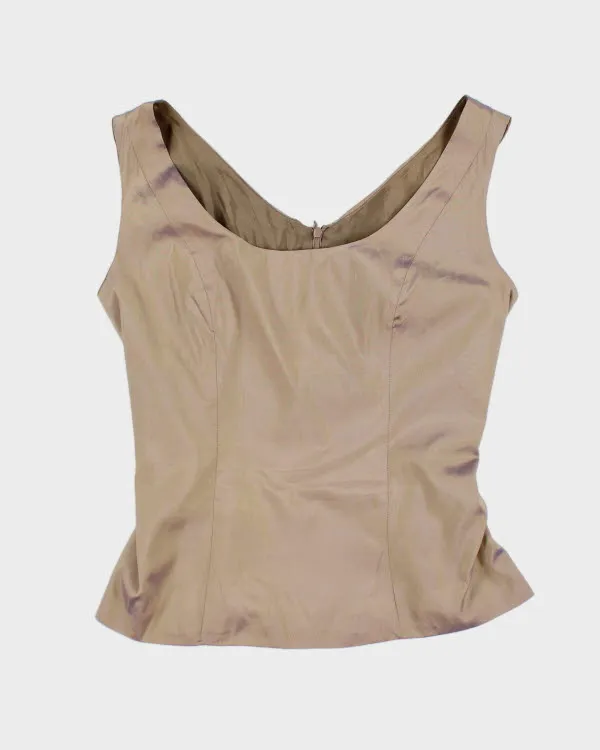 Vintage 90s Iridescent Silk Top - L sold by Rokit