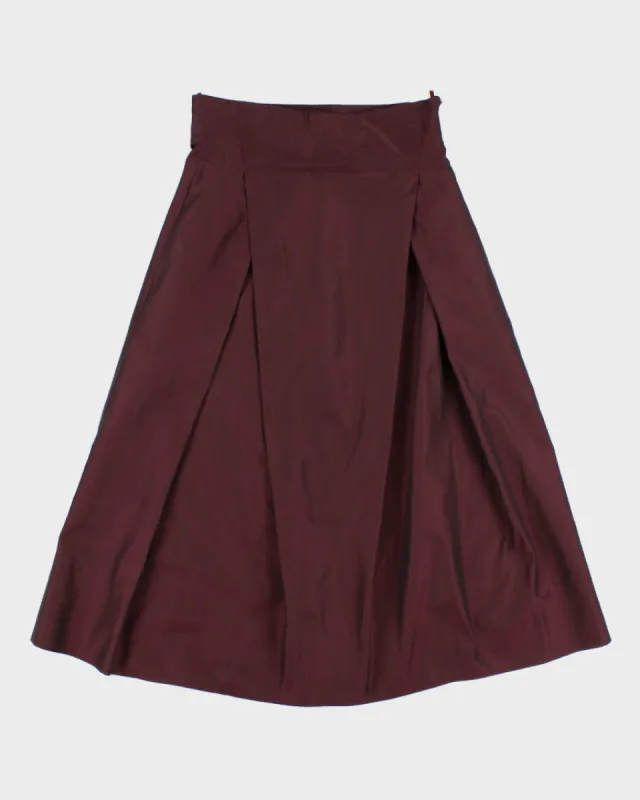 MaxMara Iridescent Red Midi Skirt - S sold by Rokit