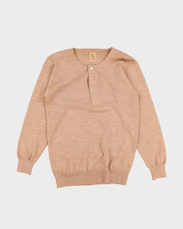 Vintage Wool Quarter Button Sweatshirt - S sold by Rokit