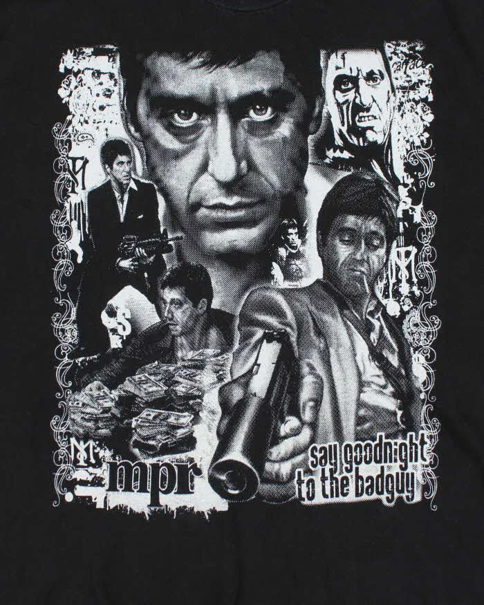 Vintage Scarface Black Graphic T-shirt - XL sold by Rokit product image thumbnail 4