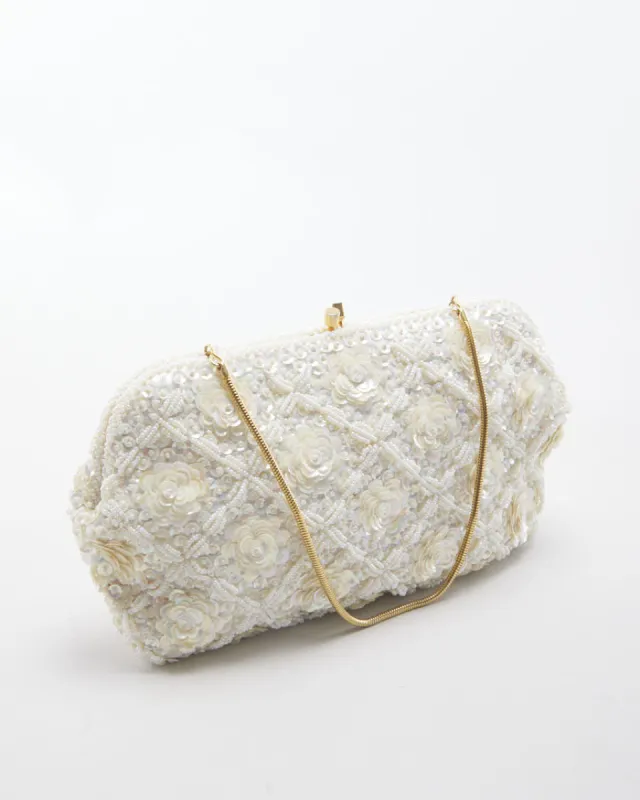 80's Beaded Clutch with Chain sold by Rokit