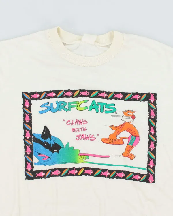 Vintage 80's Single Stitch Surfcats T-Shirt - L sold by Rokit product image thumbnail 3