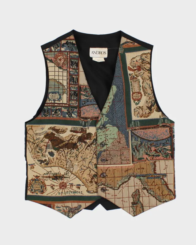 Vintage 80s Andros Embroidered Waistcoat - M sold by Rokit