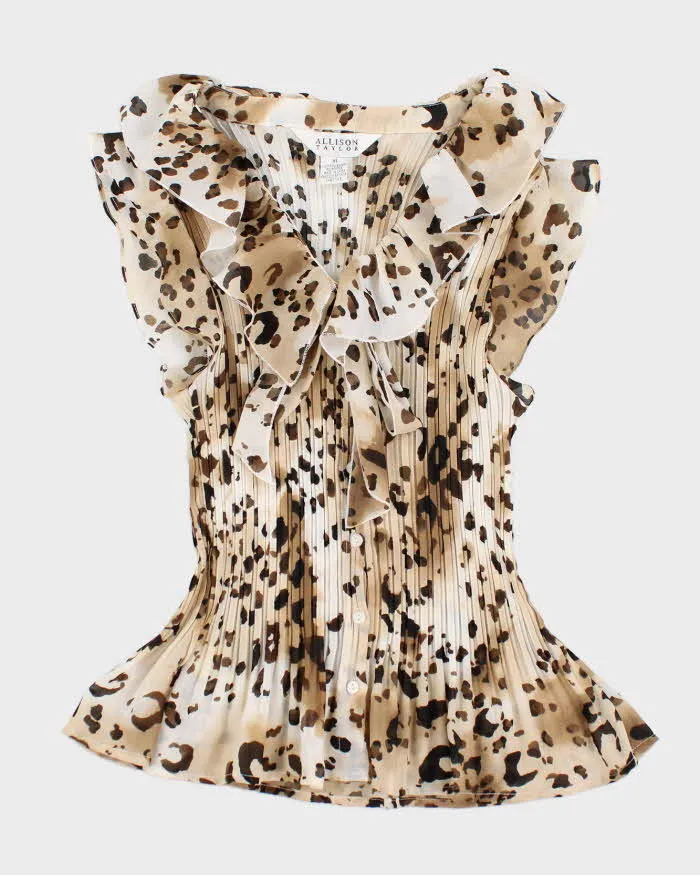 Y2k 00s Allison Taylor Leopard Print Shirt - XL sold by Rokit