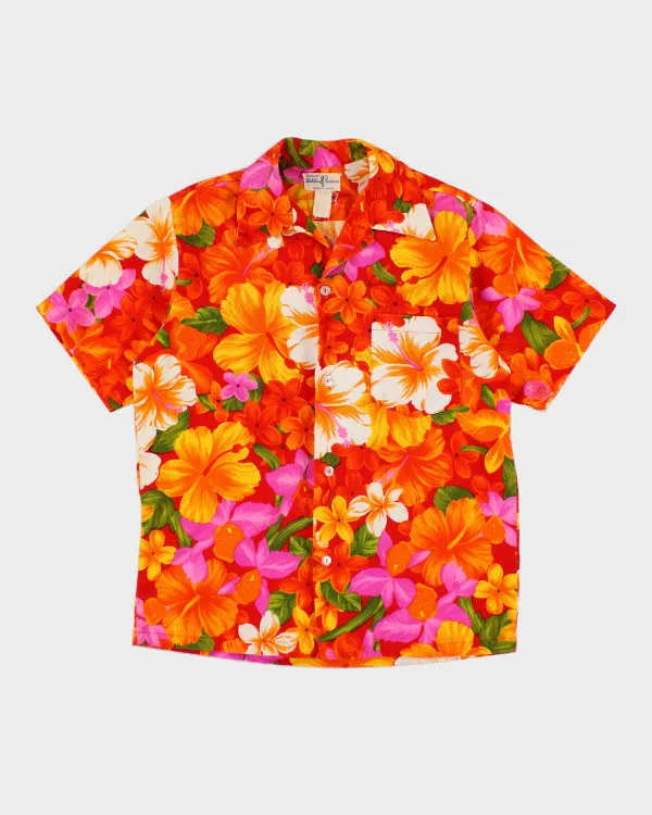 Vintage 80's Floral Printed Hawaiian Shirt - M sold by Rokit