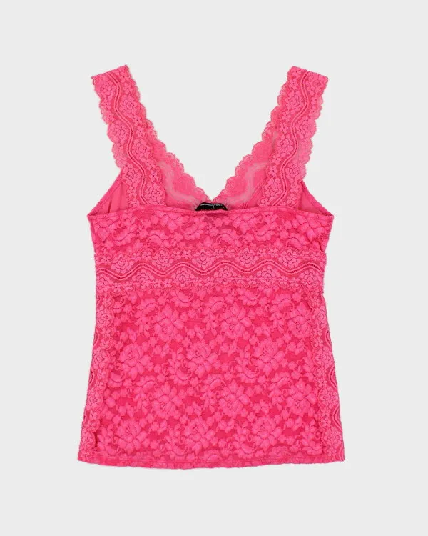 Y2k 00s Moda International Pink Lace Cami - S sold by Rokit product image thumbnail 2