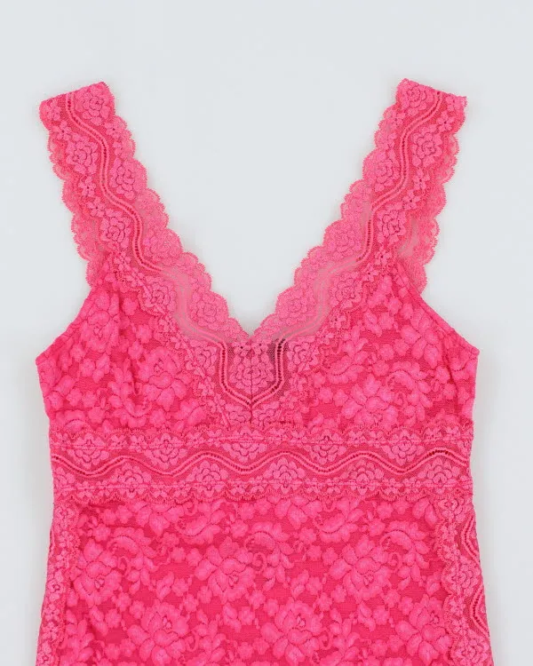 Y2k 00s Moda International Pink Lace Cami - S sold by Rokit product image thumbnail 4