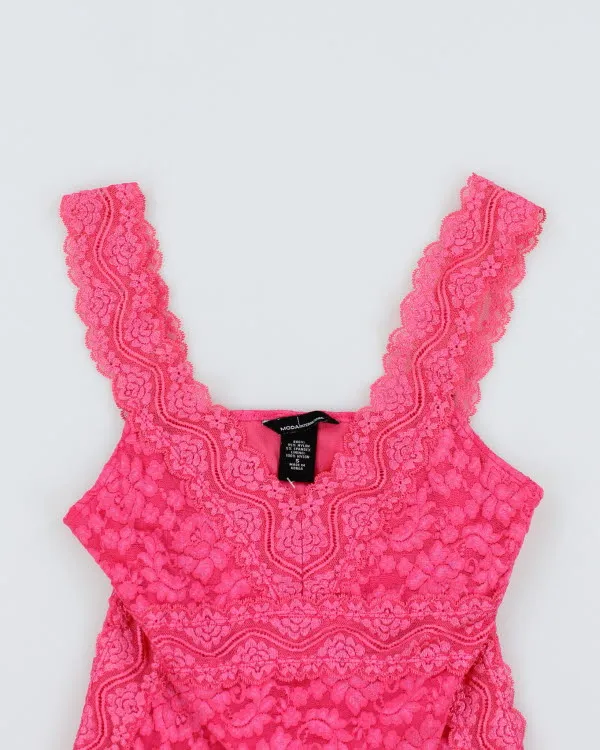 Y2k 00s Moda International Pink Lace Cami - S sold by Rokit product image thumbnail 3
