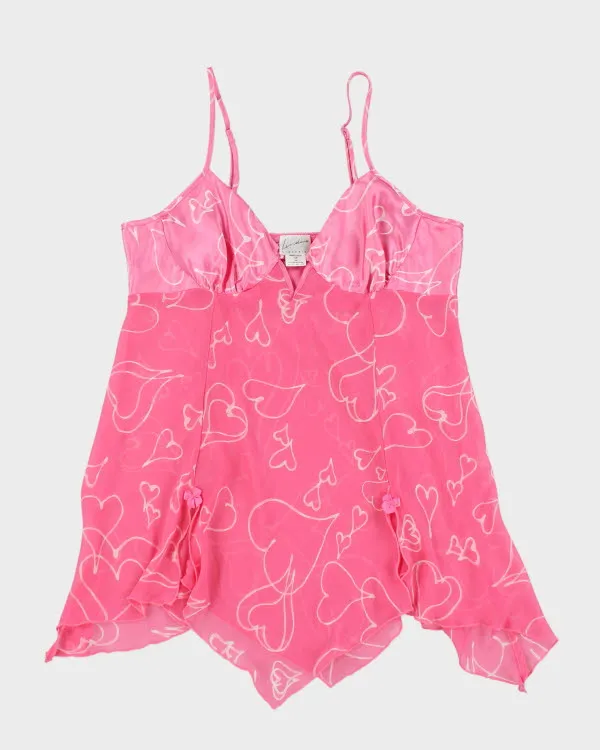 Y2k 00s Linda Pink Mesh Slip - L sold by Rokit