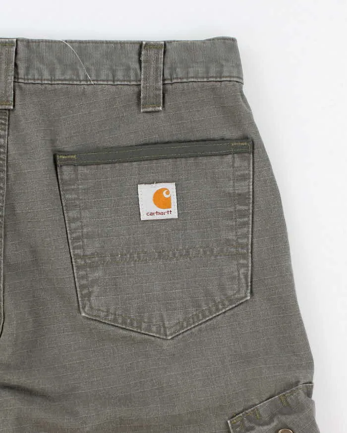 00s Carhartt Khaki Cargo Shorts - W32 sold by Rokit product image thumbnail 3