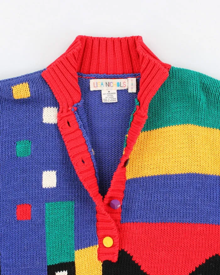 Vintage 90s Lisa Nichols Colourful Abstract Jumper - M sold by Rokit product image thumbnail 3