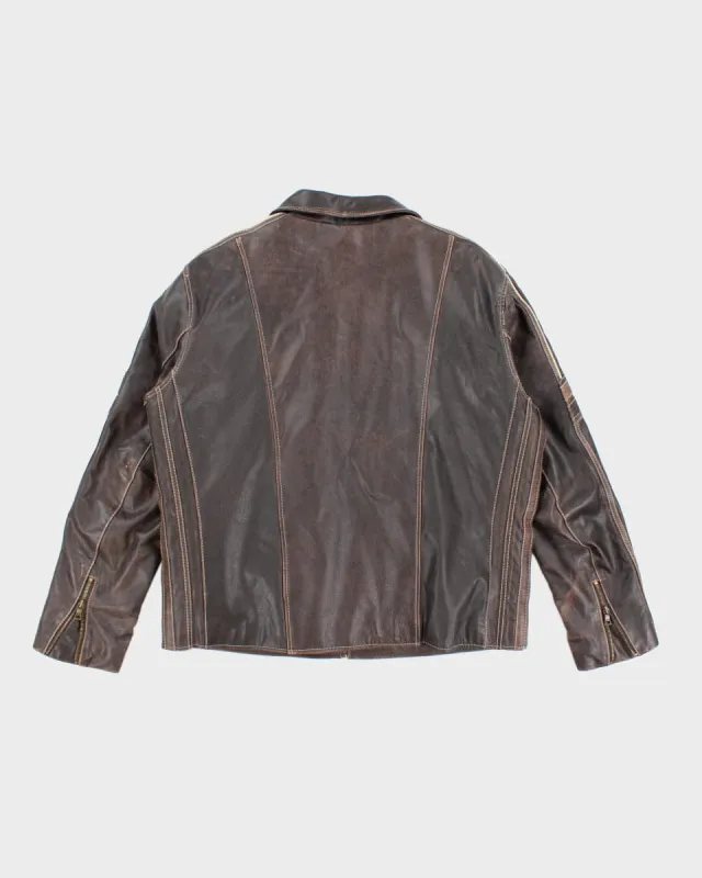 ″C.M.M\" Leather Shirts Jacket C.M.M