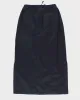 Y2K 00s Bossini Navy Side Slit Maxi Skirt - S sold by Rokit