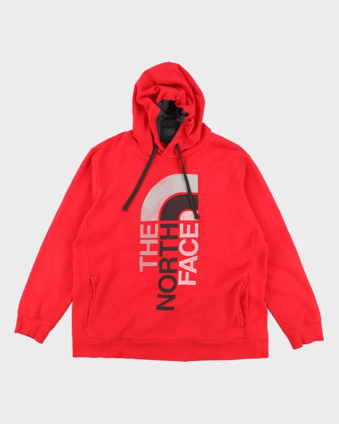 Mens Red Print Logo The North Face Hoodie - XXL sold by Rokit