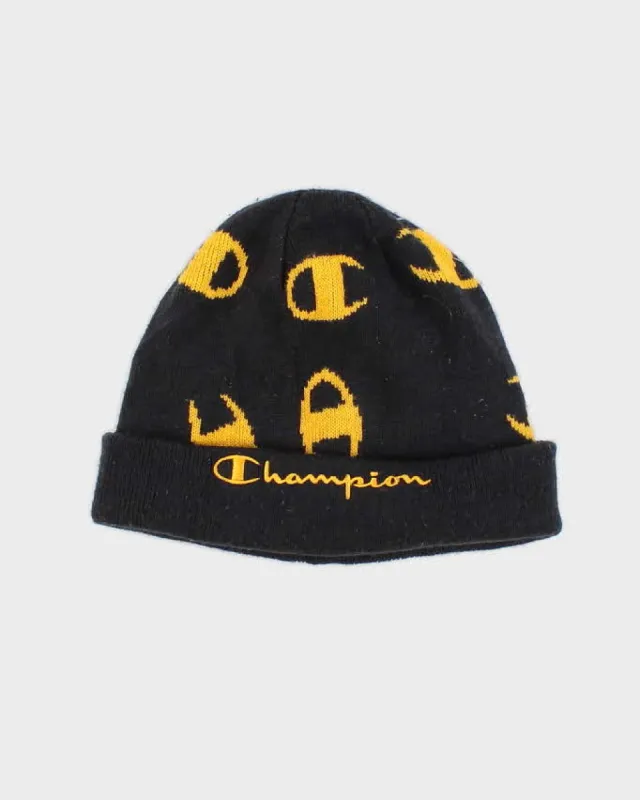 Unisex Blue Champion Monogram Beanie - O/S made by Champion